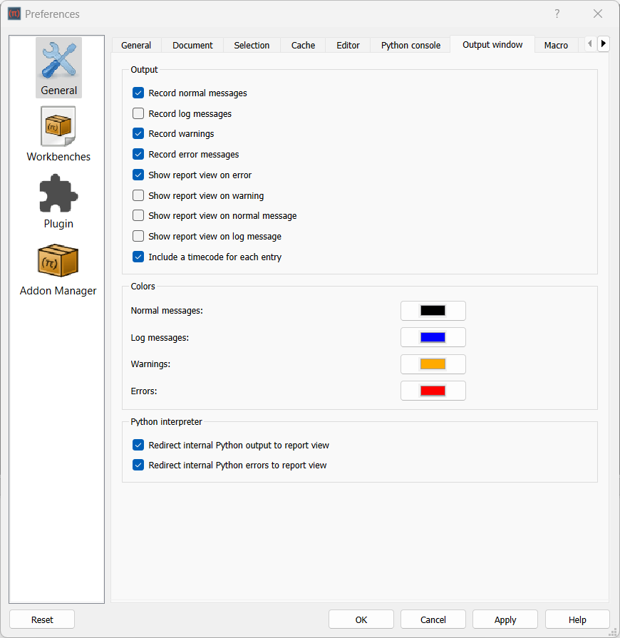 Preferences General Tab Output window.png