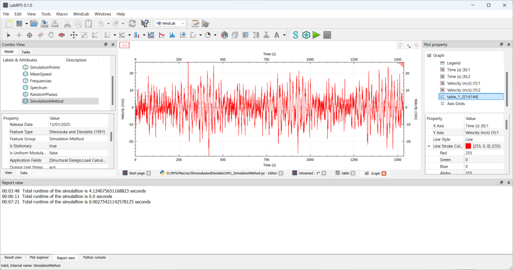 Plugin WindLab ShinozukaAndDeodatis1991 Screenshot 1.png